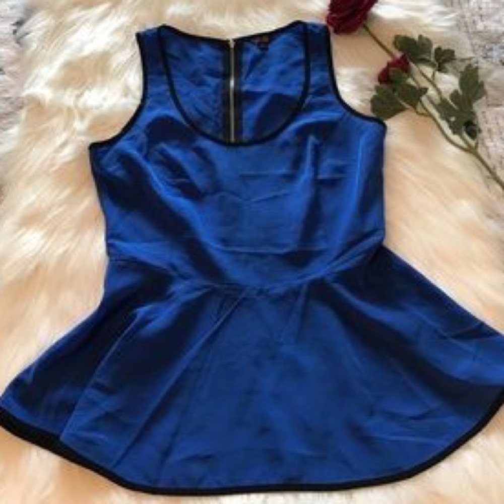 Royal Blue Peplum Blouse